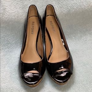 Report open toed 4inch cork heels size 9